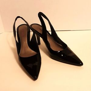 ❤❤❤CONNIE BLACK POINTED SHOES SIZE 7❤❤❤(F5)